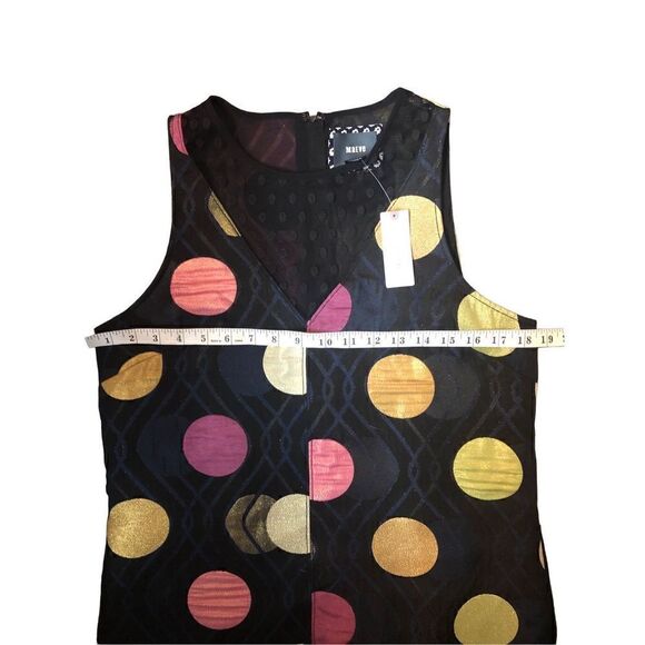 ANTHROPOLOGIE Maeve Retro Tilde Jacquard Mixed Media Dress Size S NWT - Picture 11 of 16